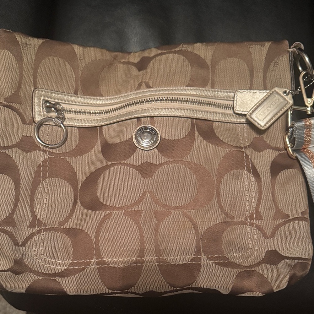Coach Signature Crossbody Bag in Brown and Tan - Picture 6 of 6